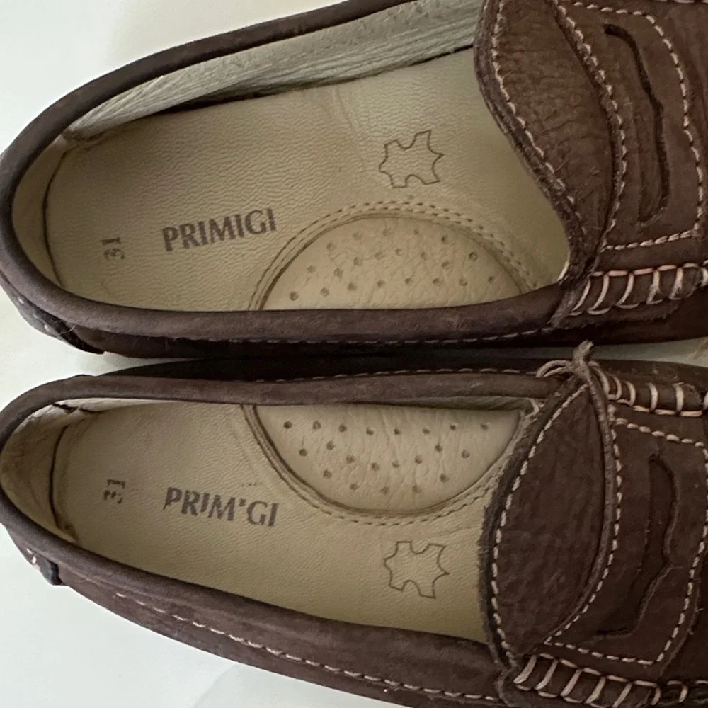 Primigi Dark Brown Suede boys Slip-On Loafers